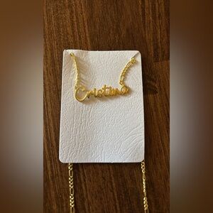 Name necklace in gold ,925 sterling silver ,14k gold plated.